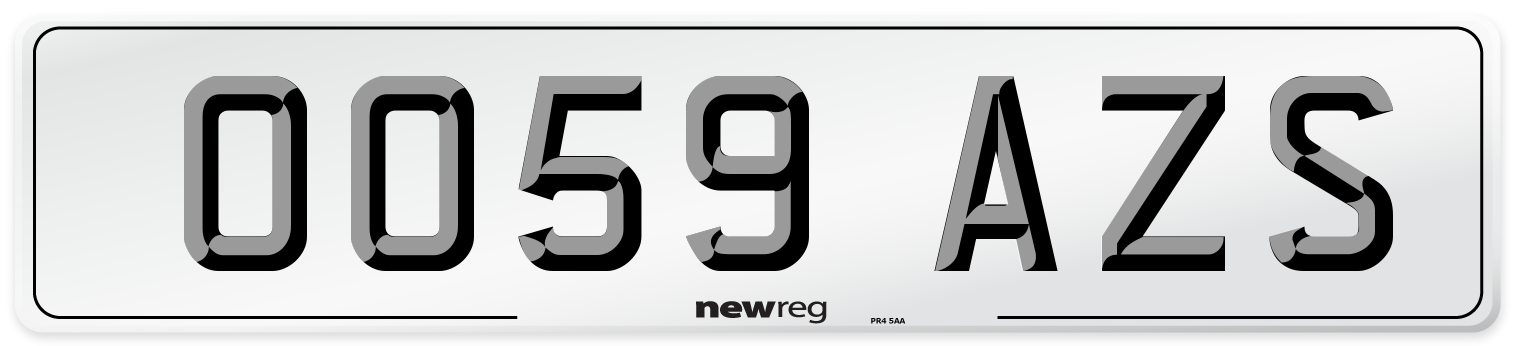 OO59 AZS Number Plate from New Reg